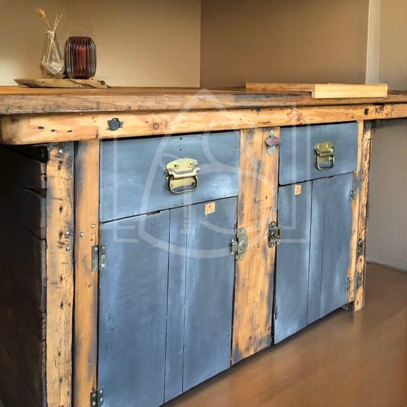 Meuble etabli en Bois Massif - TimberSteel Atelier