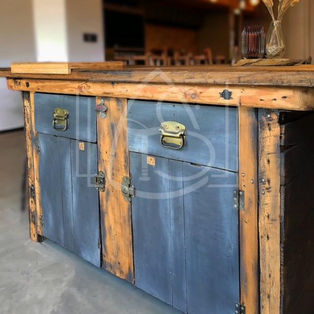 Meuble etabli en Bois Massif - TimberSteel Atelier