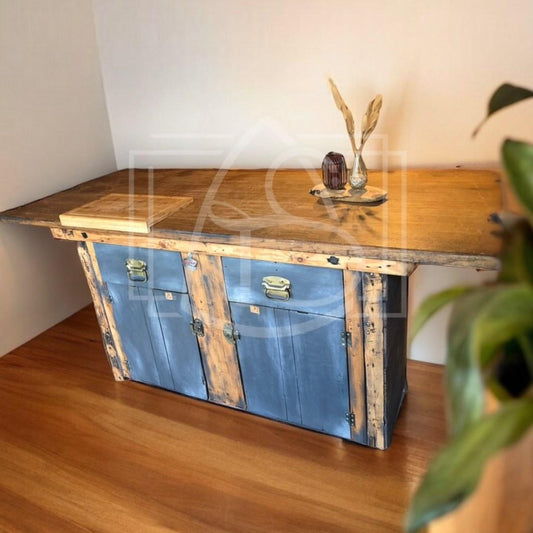 Meuble etabli en Bois Massif - TimberSteel Atelier