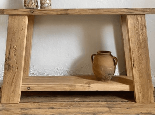 Console en Bois Massif - Style Ferme - TimberSteel Atelier