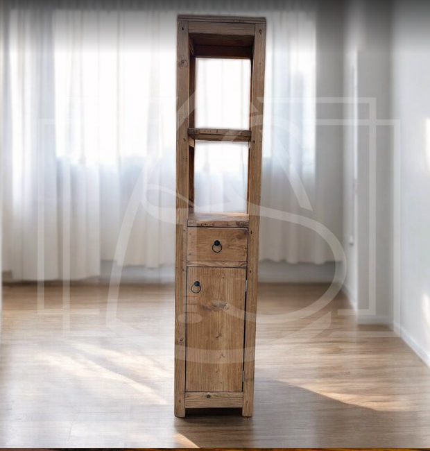 Lot meubles de salle de bain Nyong en bois massif.