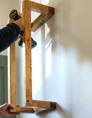 Porte serviette en bois massif (Zambèze) - TimberSteel Atelier