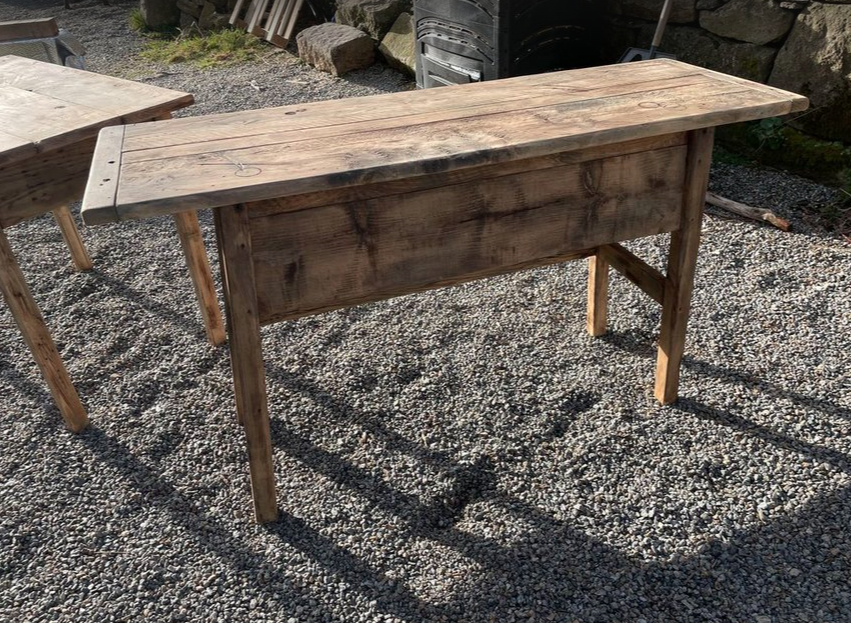 Meuble sous vasque Vintage en bois vieilli (Maningoza) - Dispo de suite - TimberSteel Atelier