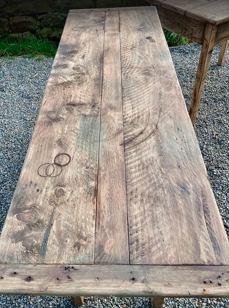 Meuble sous vasque Vintage en bois vieilli (Maningoza) - Dispo de suite - TimberSteel Atelier