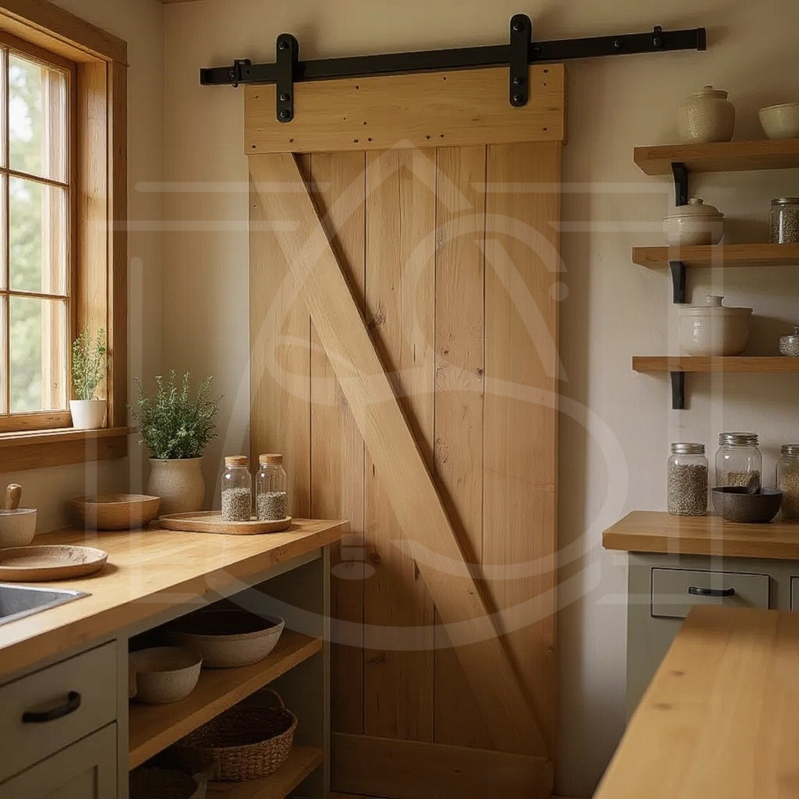 Porte Coulissante style Grange sur mesure ( IBIS ) - TimberSteel Atelier