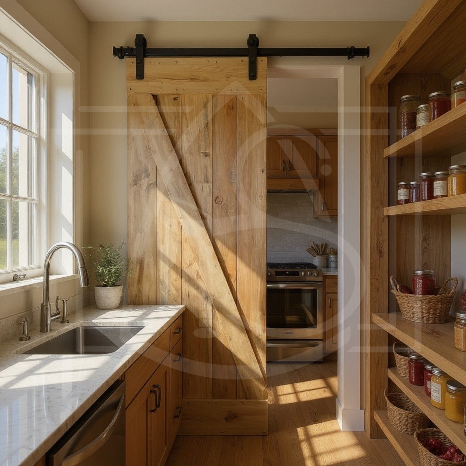 Porte Coulissante style Grange sur mesure ( IBIS ) - TimberSteel Atelier