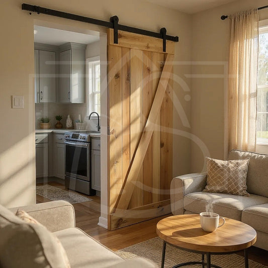 Porte Coulissante style Grange sur mesure ( IBIS ) - TimberSteel Atelier