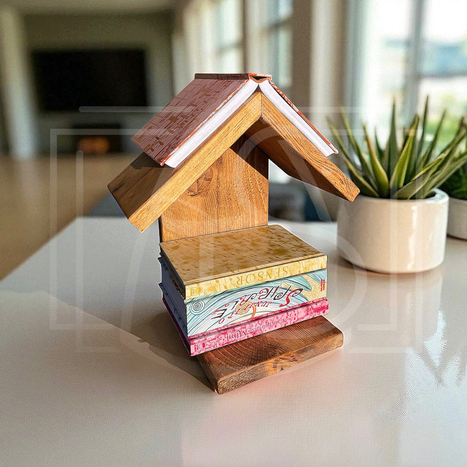 Support à livre – La Cabane - en bois massif - TimberSteel Atelier