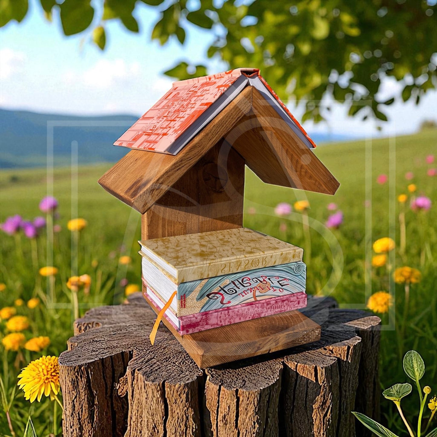 Support à livre – La Cabane - en bois massif - TimberSteel Atelier