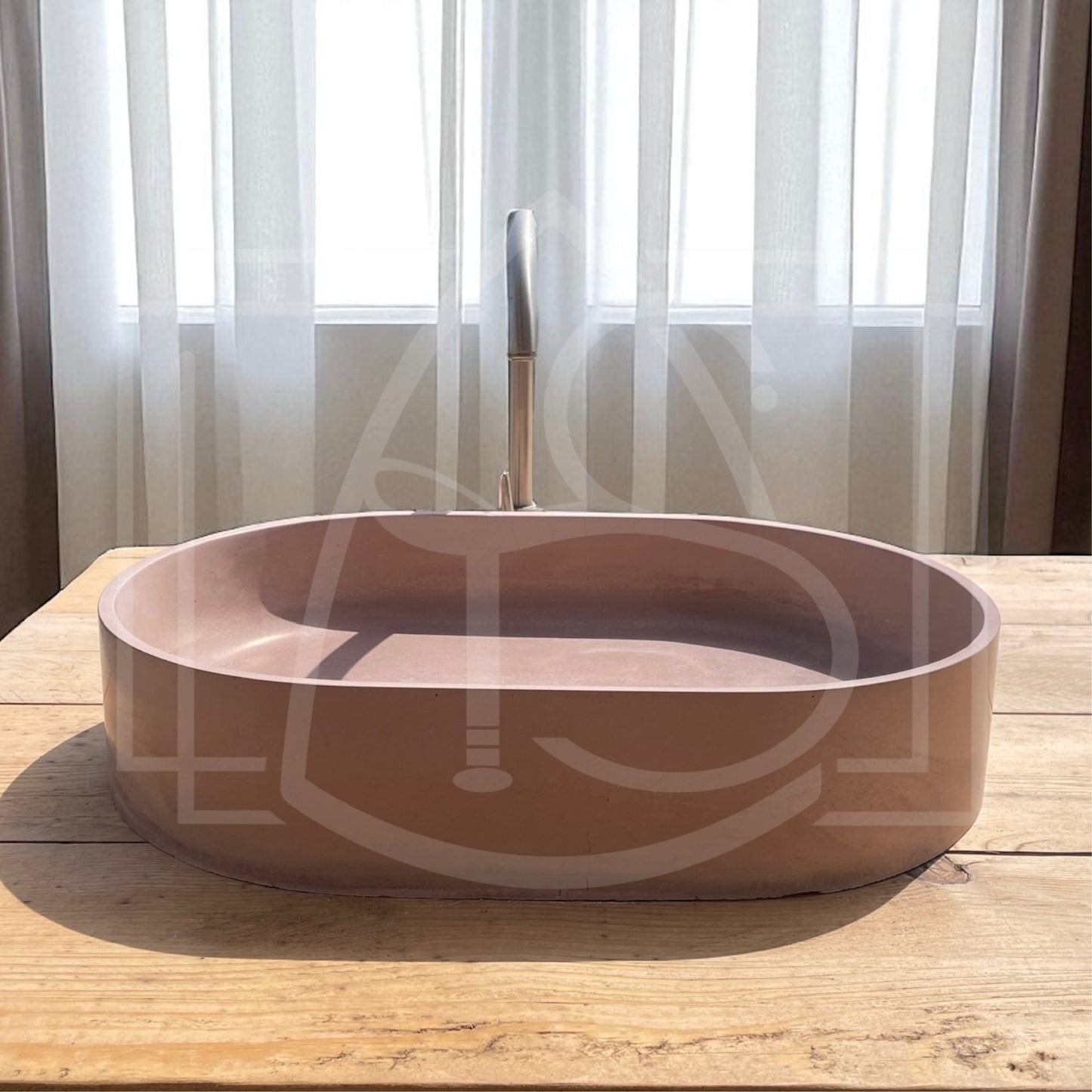 Vasque de salle de bain en beton a poser Tanganyika