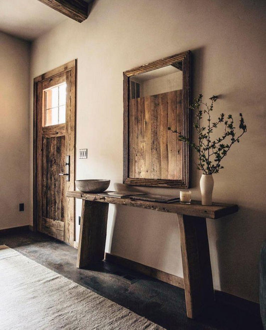 Console de maison en bois brut - TimberSteel Atelier