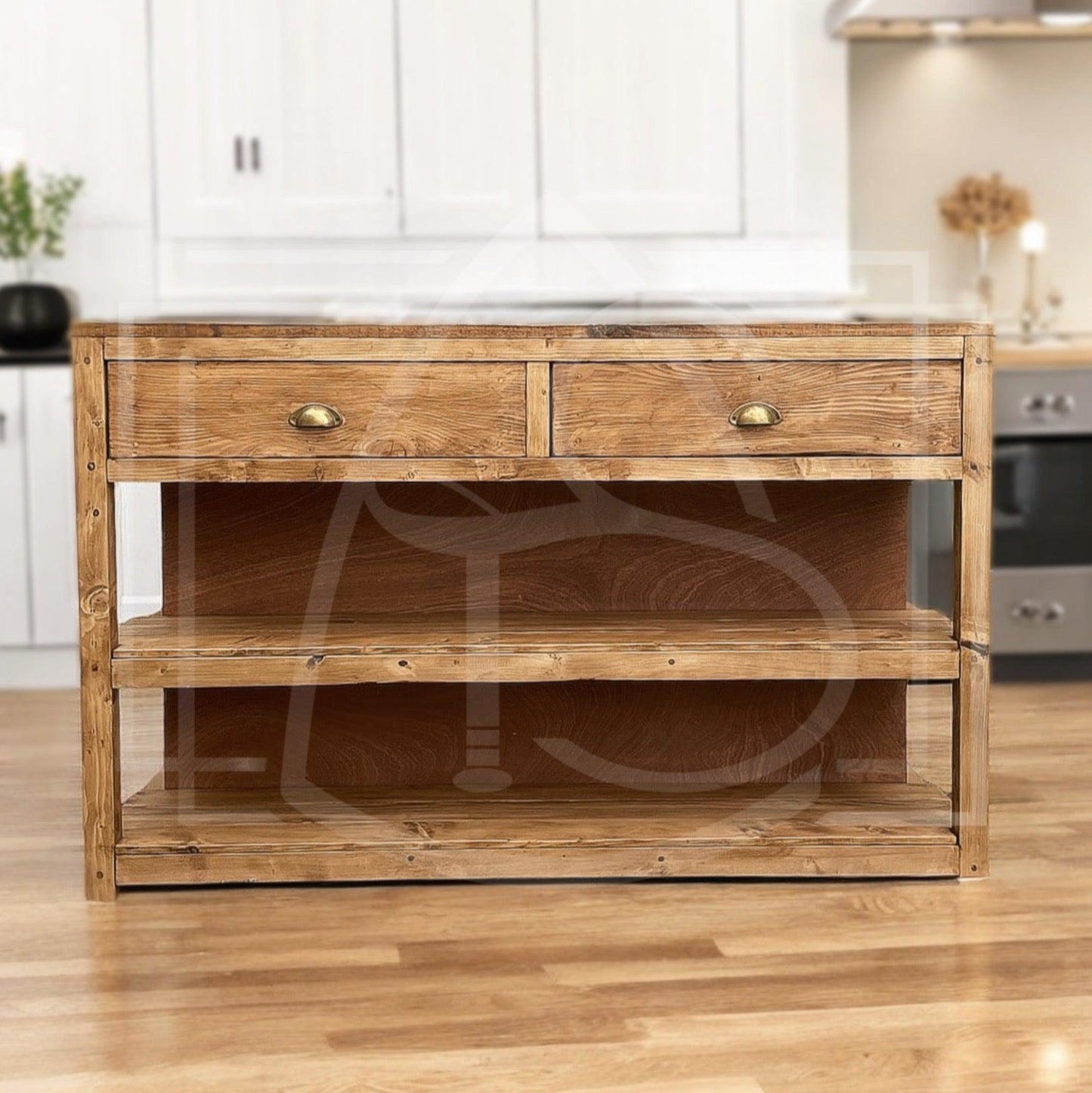 Ilôt central de cuisine sur mesure Baîkal - TimberSteel Atelier