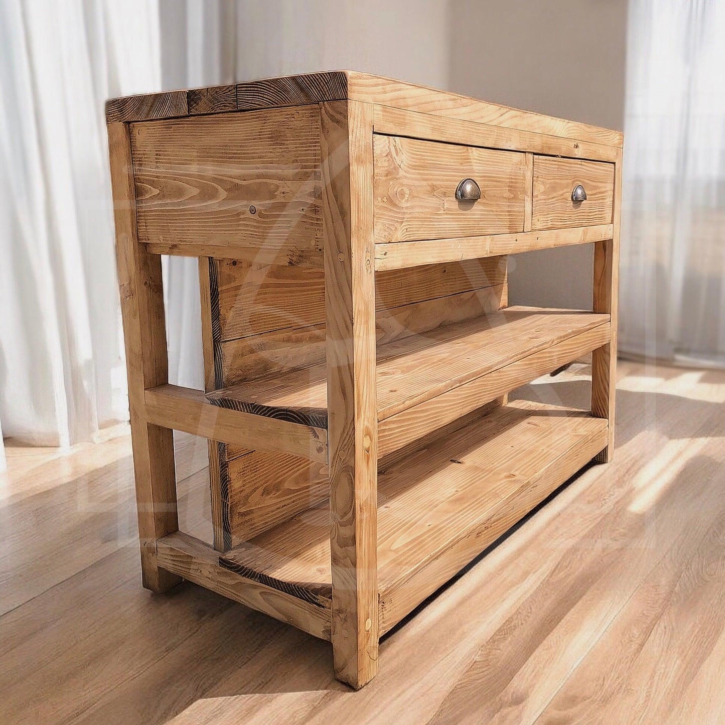 Ilôt central de cuisine sur mesure Baîkal - TimberSteel Atelier