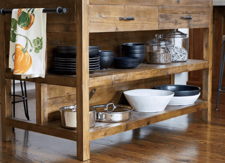 ilôt central de cuisine Grand Tiroir Madawaska (Bois massif) - TimberSteel Atelier