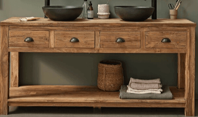 Meuble sous-vasque Salle de Bain Limpopo - TimberSteel Atelier
