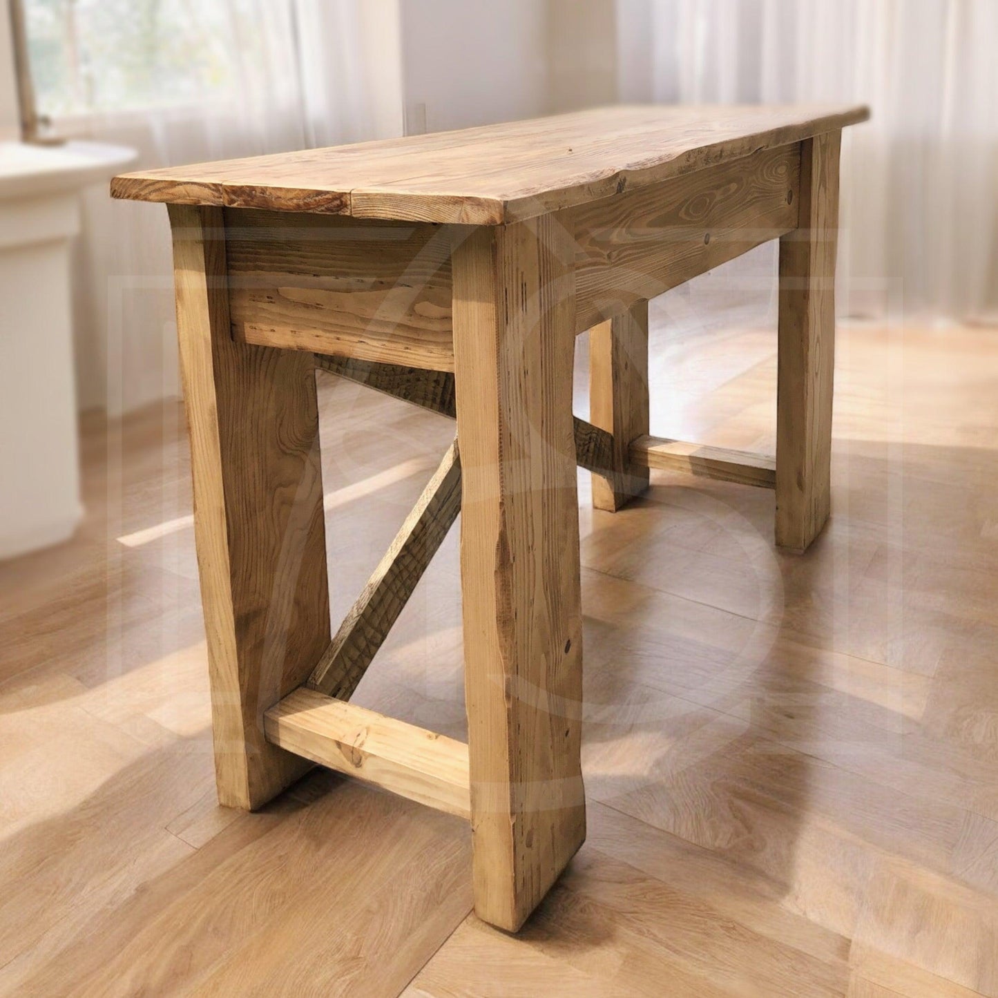Meuble de salle de bain vasque en bois naturel Comoé - TimberSteel Atelier