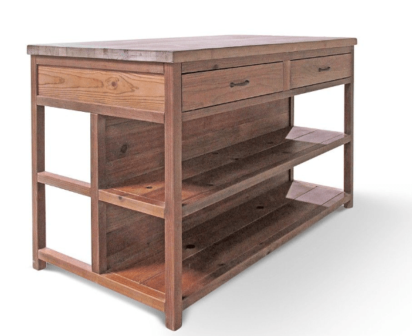 ilôt central de cuisine Grand Tiroir Madawaska (Bois massif) - TimberSteel Atelier