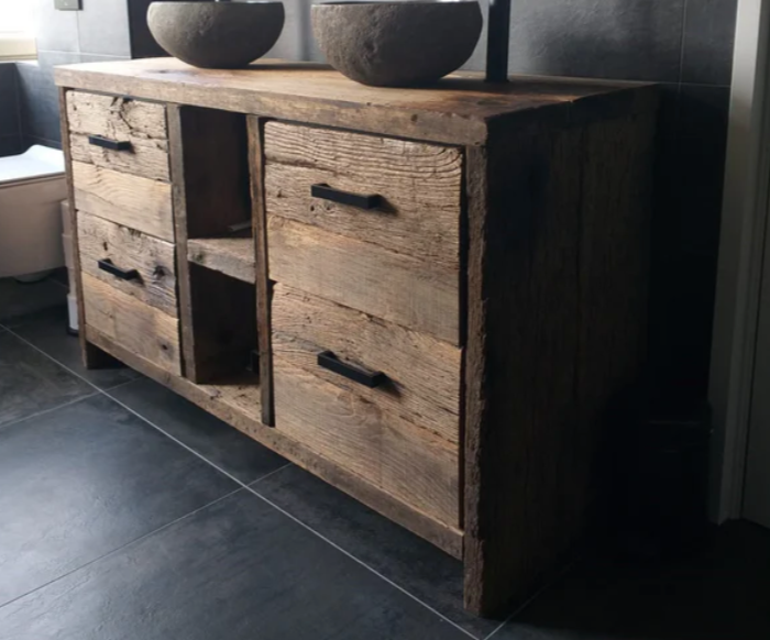 Meuble sous vasque de salle de bain Comoé - TimberSteel Atelier
