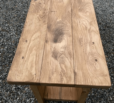 Console en bois massif sous vasque de salle de bain - Poyang - TimberSteel Atelier