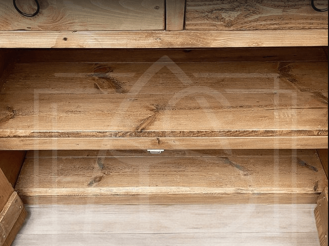 Meuble de Cuisine Écoresponsable Mackenzie (en Bois Massif) ♻️ - TimberSteel Atelier