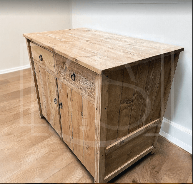 Meuble de Cuisine Écoresponsable Mackenzie (en Bois Massif) ♻️ - TimberSteel Atelier