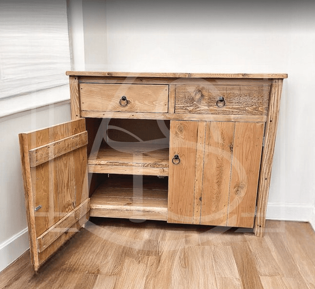 Meuble de Cuisine Écoresponsable Mackenzie (en Bois Massif) ♻️ - TimberSteel Atelier