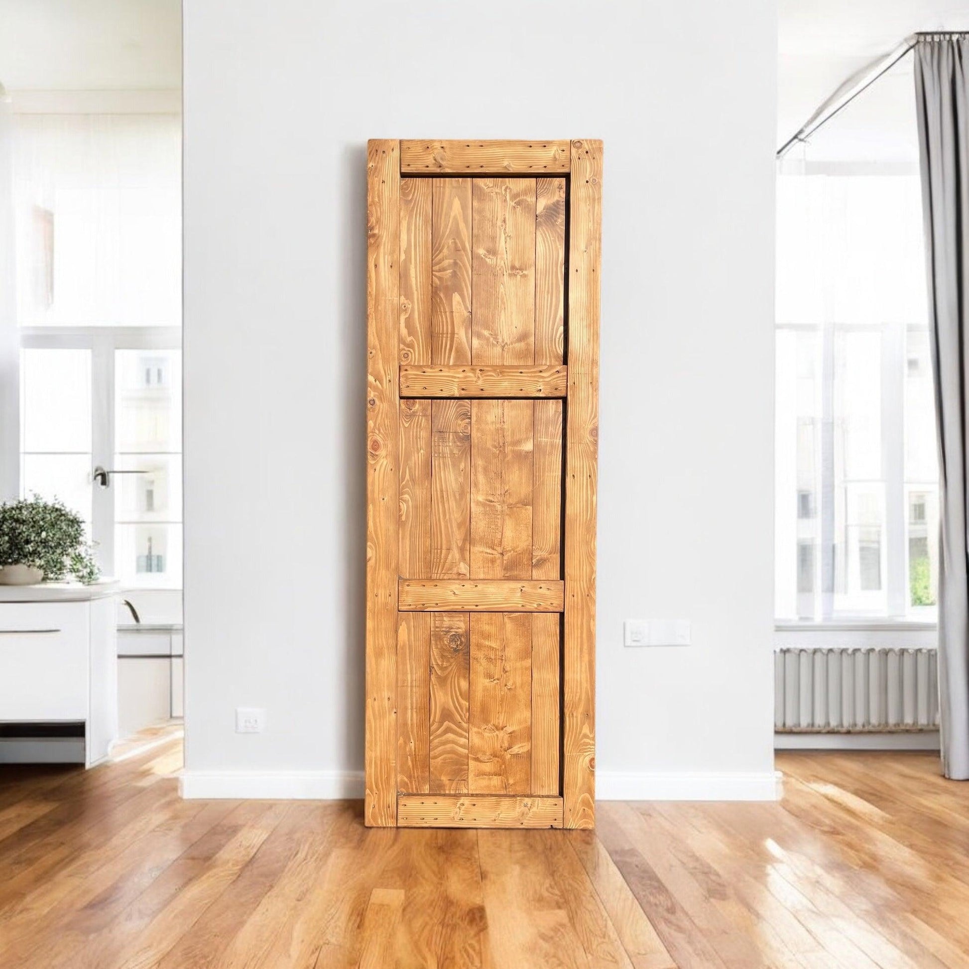 Porte avec système de coulisse en fer (Bergeronette) - TimberSteel Atelier