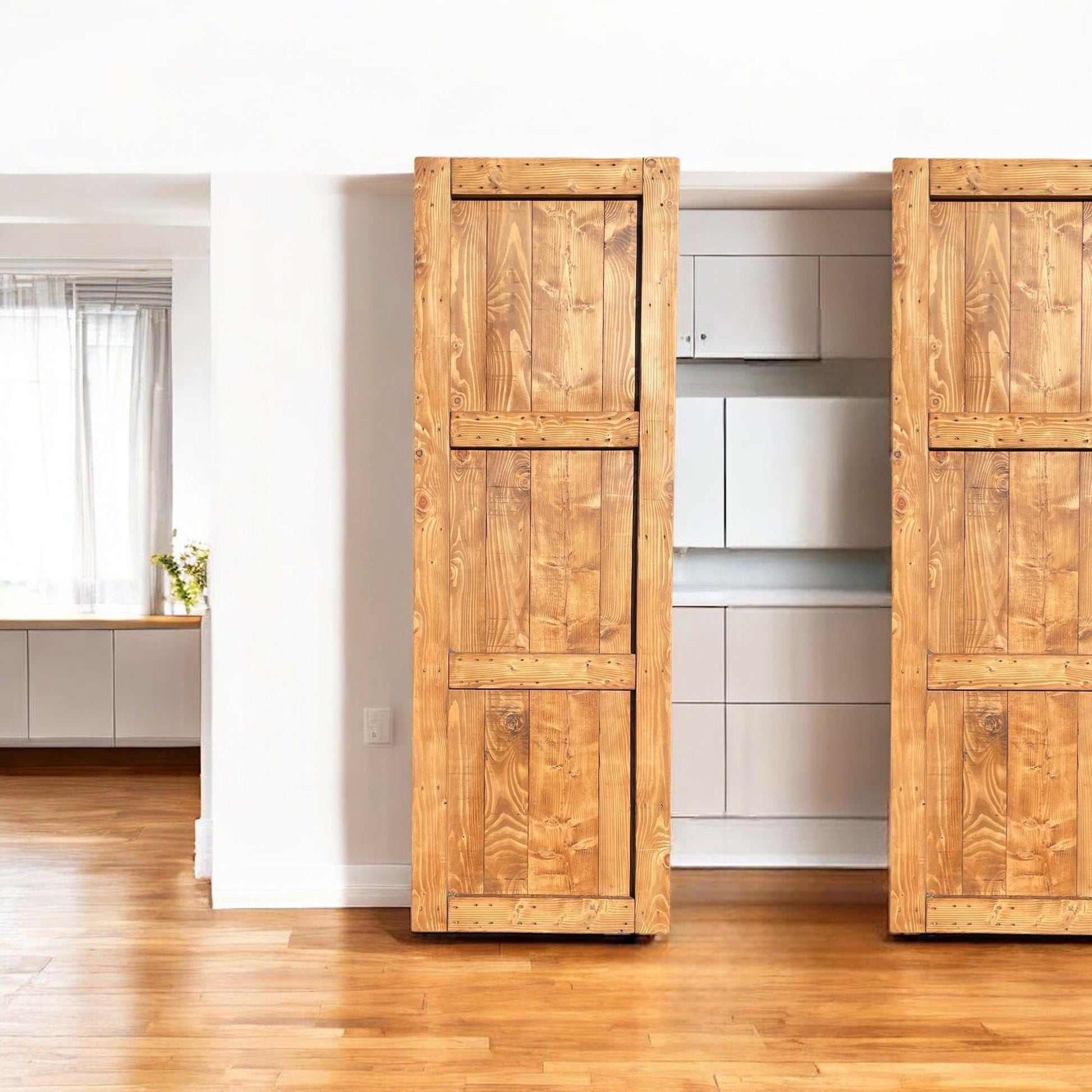 Porte avec système de coulisse en fer (Bergeronette) - TimberSteel Atelier