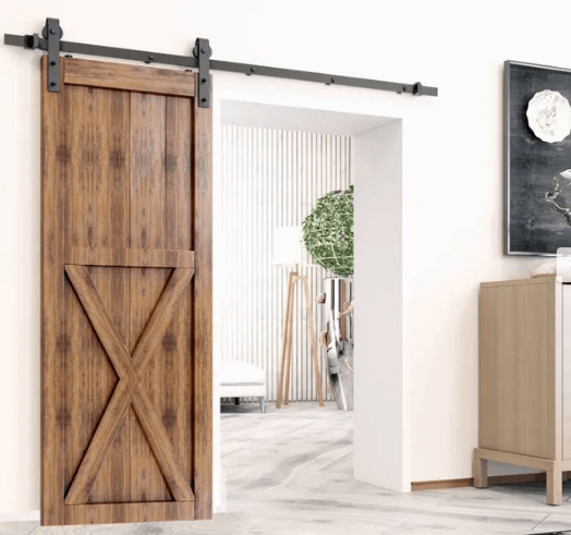 Porte de Grange en Bois massif coulissante (Bouvreuil) - TimberSteel Atelier