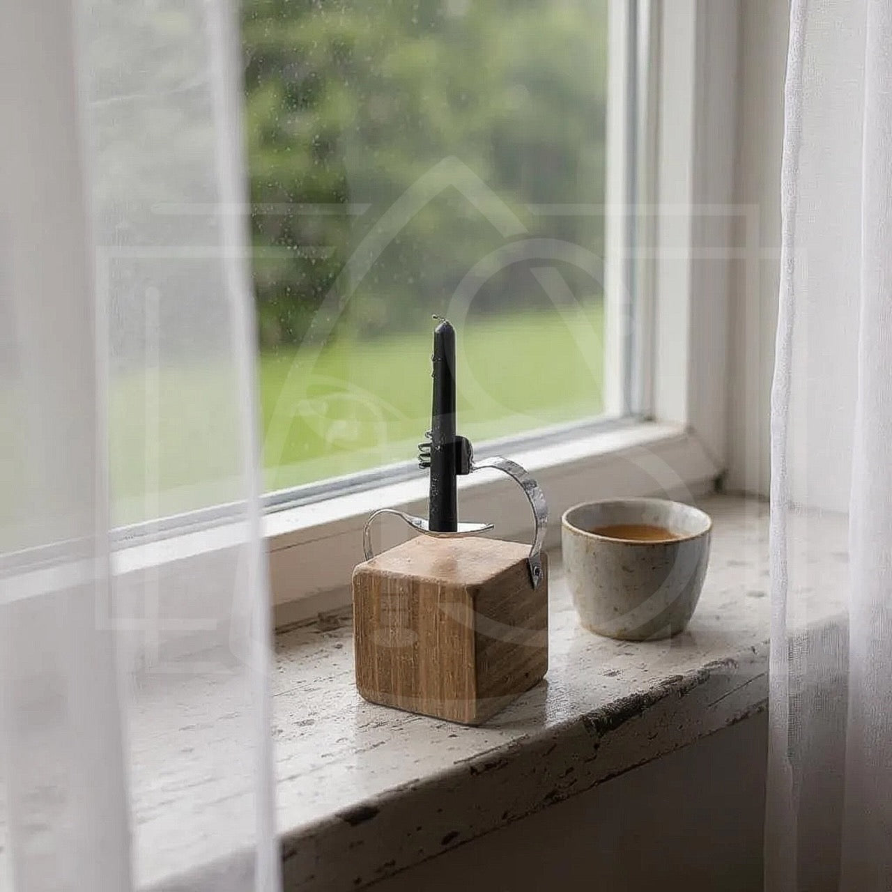 Support de bougie - Halo - en bois recyclé - TimberSteel Atelier