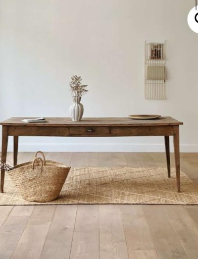 Table de ferme en bois massif Ruvuma - TimberSteel Atelier