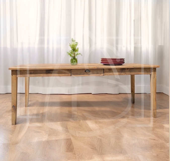 Table de ferme en bois massif Ruvuma - TimberSteel Atelier