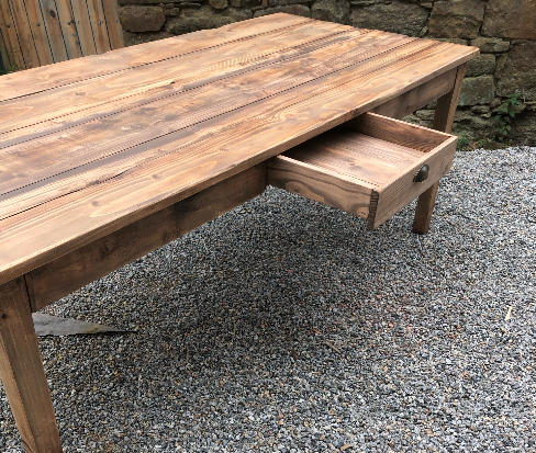 Table de ferme en bois massif Ruvuma - TimberSteel Atelier