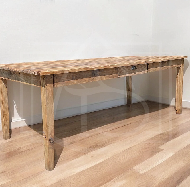 Table de ferme en bois massif Ruvuma - TimberSteel Atelier