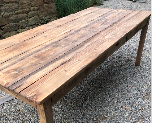 Table de ferme en bois massif Ruvuma - TimberSteel Atelier