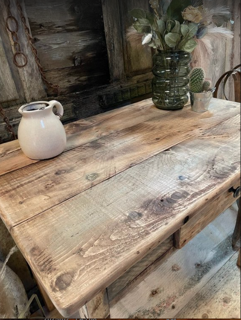 Table console de Ferme ancien - TimberSteel Atelier