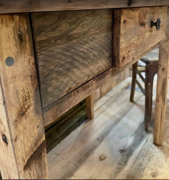 Table console de Ferme ancien - TimberSteel Atelier