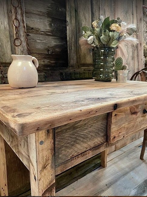 Table console de Ferme ancien - TimberSteel Atelier