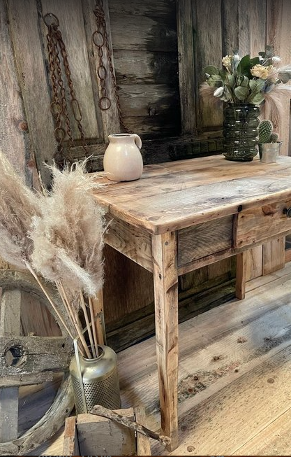 Table console de Ferme ancien - TimberSteel Atelier