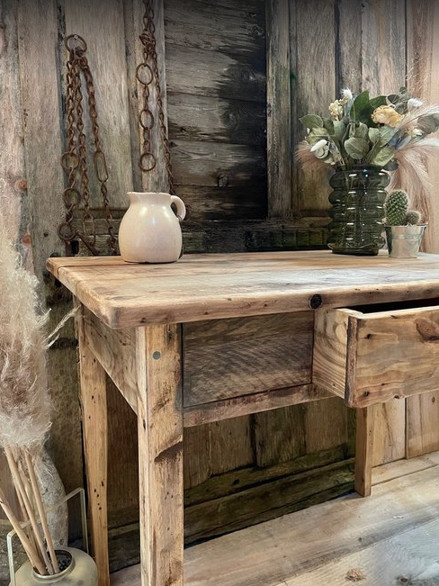 Table console de Ferme ancien - TimberSteel Atelier