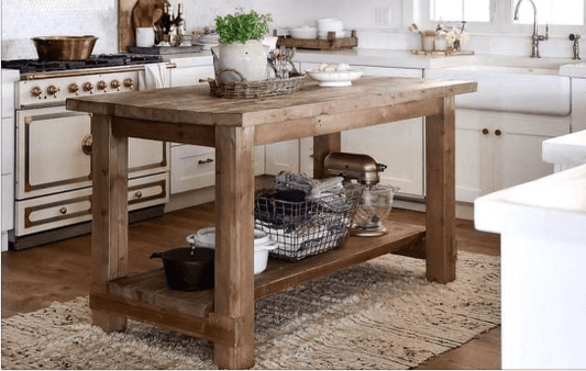 ilôt central de cuisine Mekong - TimberSteel Atelier