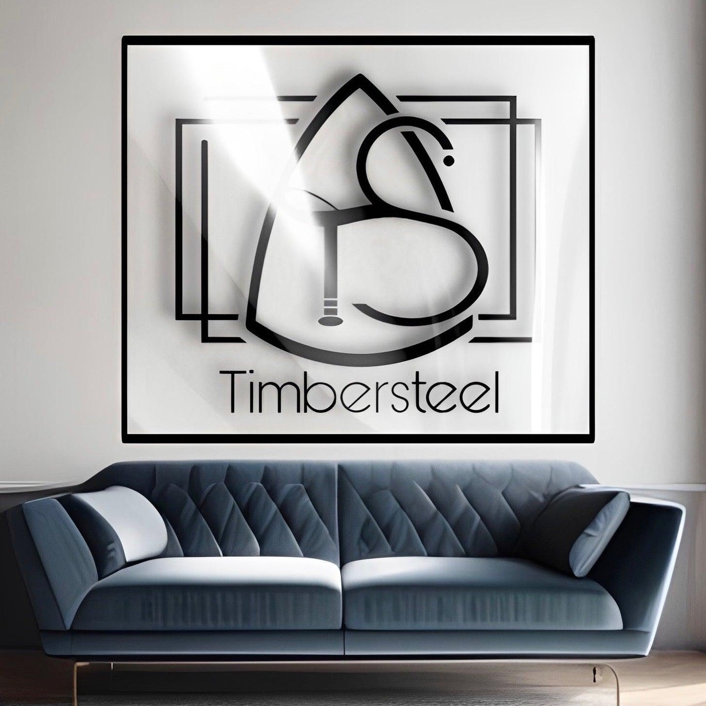 Ilot de cuisine central sur mesure Volga (avec porte serviette metal) - TimberSteel Atelier