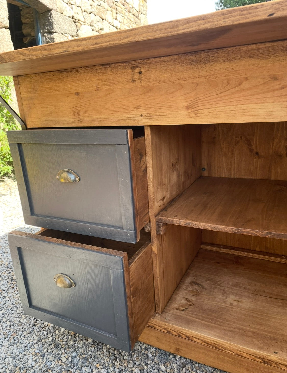 meuble Ilôt de cuisine sur mesure Copacabana - TimberSteel Atelier