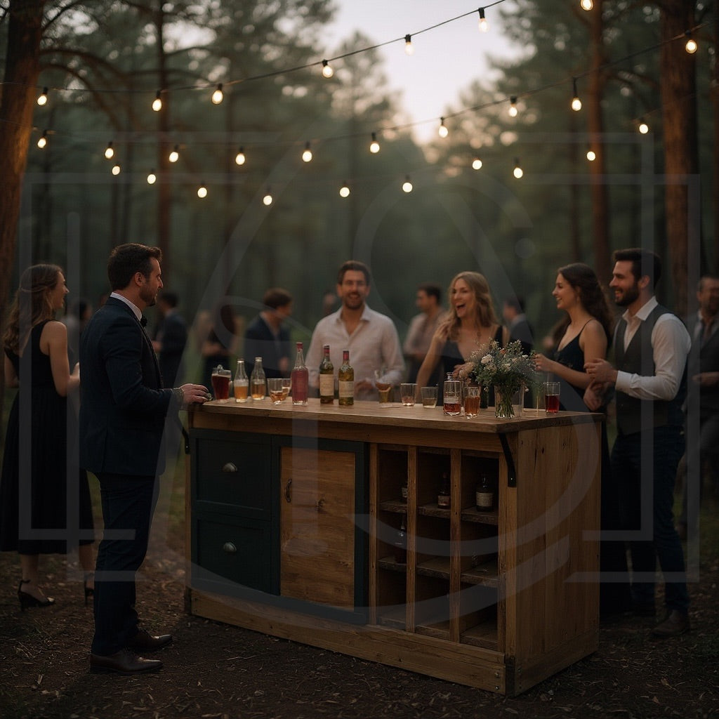 meuble Ilôt de cuisine sur mesure Copacabana - TimberSteel Atelier