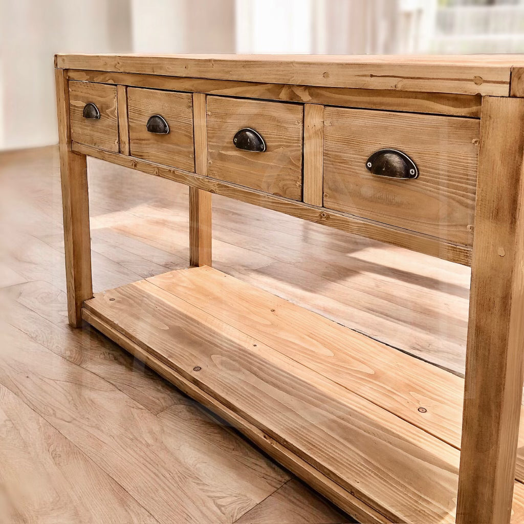 meuble console en bois avec tiroir 