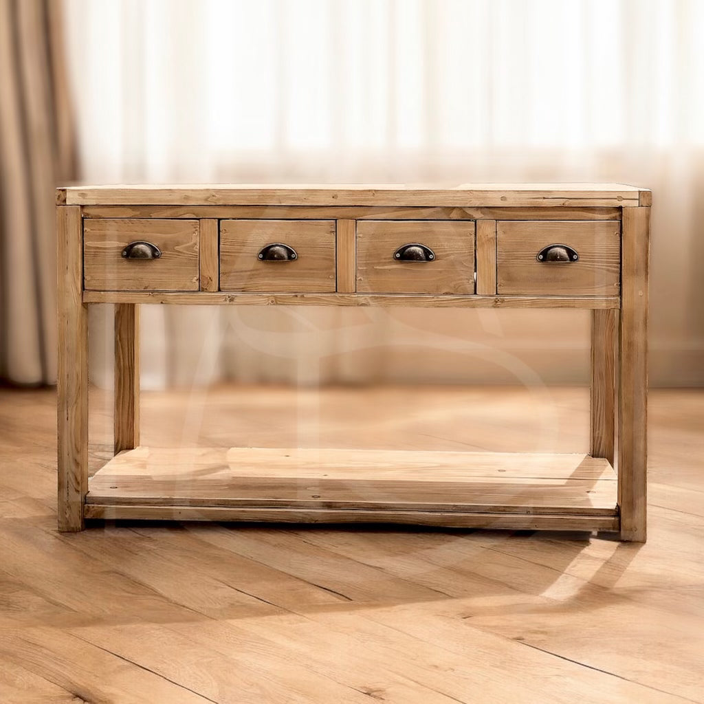 meuble console en bois avec tiroir