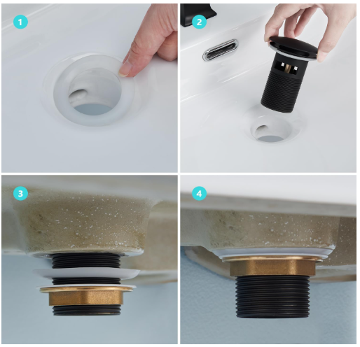 bonde de salle de bain evier vasque 