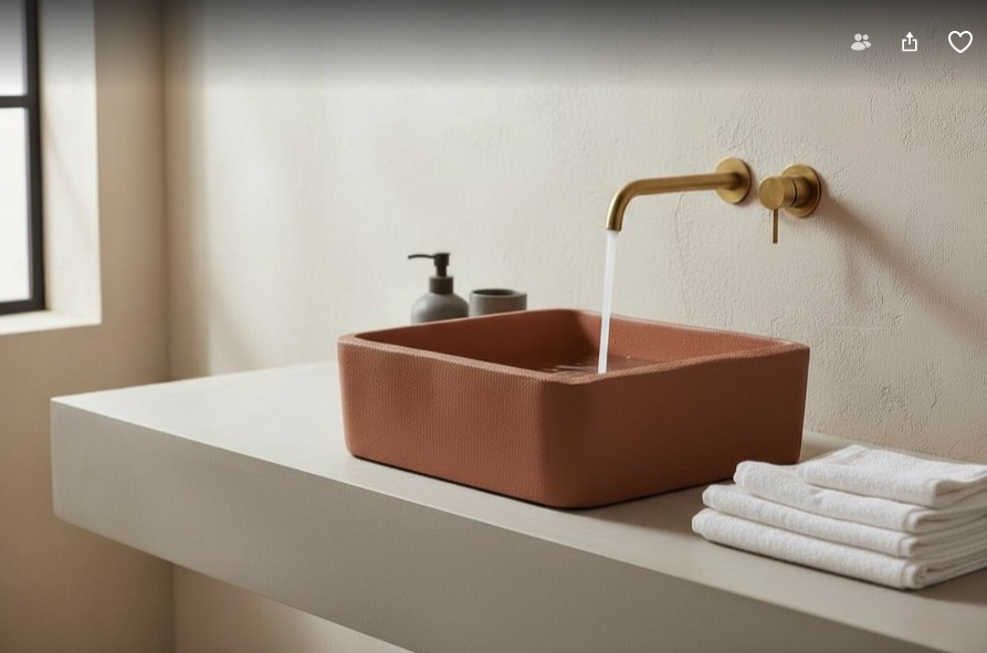 Vasque evier forme irregulier de salle de bain Huron