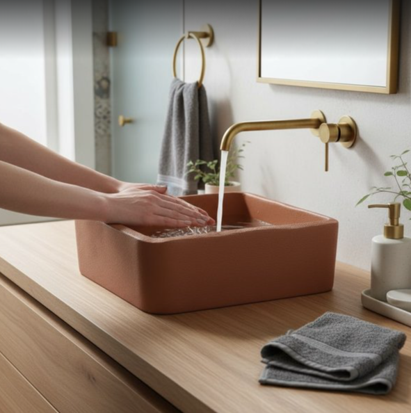 Vasque evier forme irregulier de salle de bain Huron