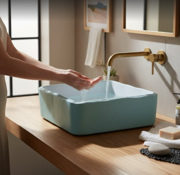 Vasque evier forme irregulier de salle de bain Tanganyika